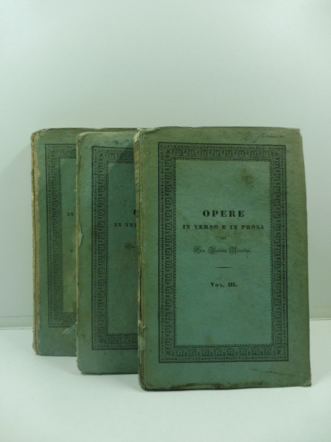 Opere in verso e in prosa